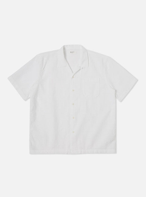 Universal Works 30650 Road Shirt In Delos Cotton White