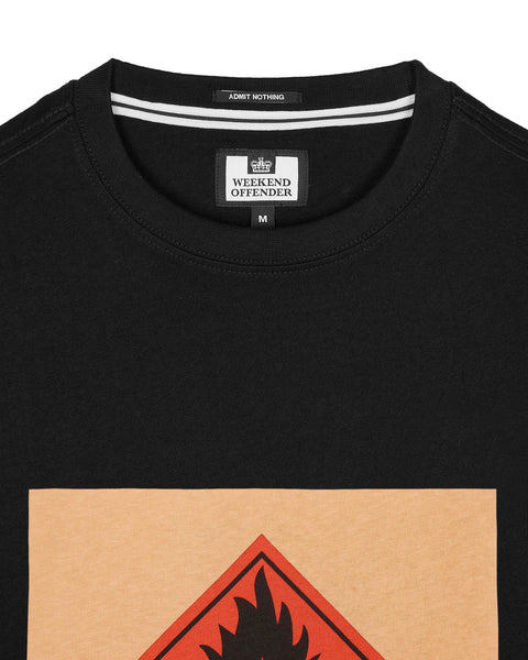Weekend Offender Blue Lines Graphic T Shirt In Black