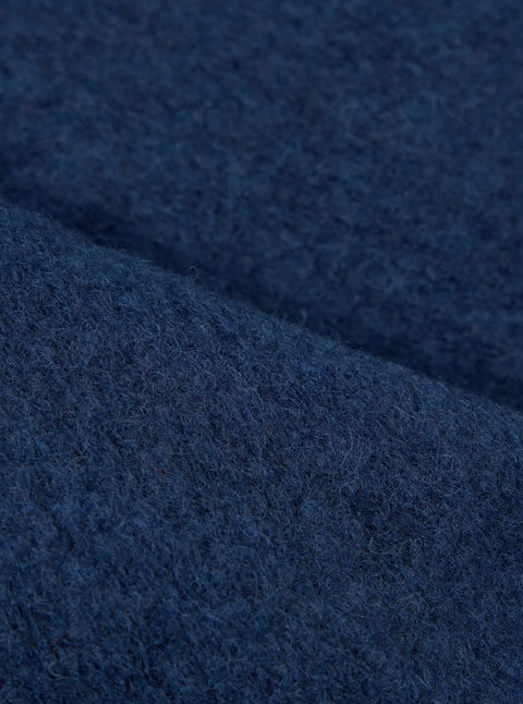 Universal Works 00015 Wool Fleece Zip Waistcoat In Indigo