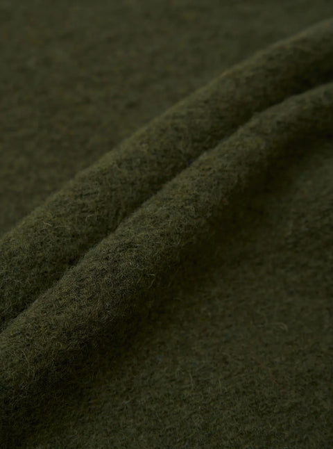 Universal Works 00015 Wool Fleece Zip Waistcoat In Olive