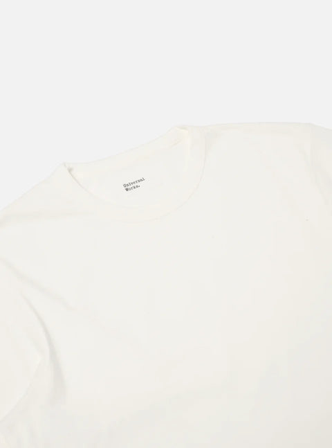Universal Works 00022 Core Tee Single Jersey In Ecru