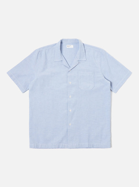 Universal Works 30671 Road Shirt In Oxford Cotton Sky