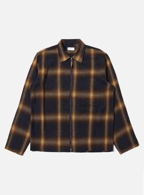 Universal Works 33172 Zip Shirt In Navy