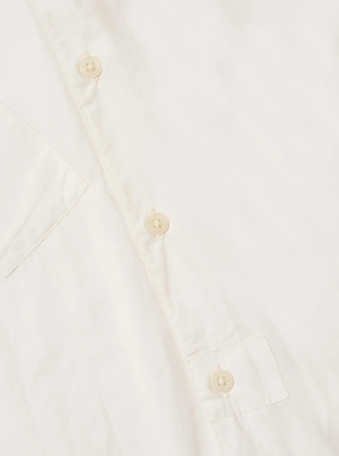 Universal Works 33199 Poplin Patched Lazy Day Shirt In White