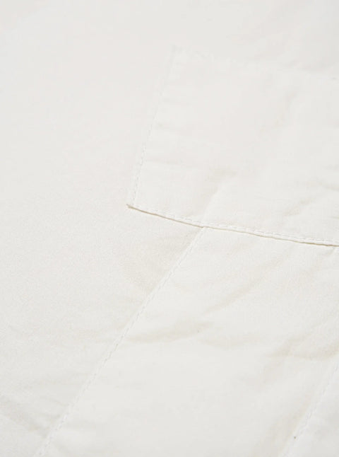 Universal Works 33199 Poplin Patched Lazy Day Shirt In White