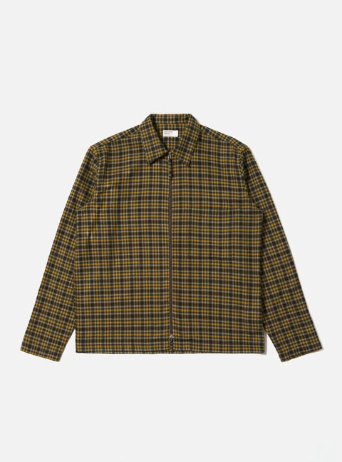 Universal Works 33559 Zip Shirt In Brown