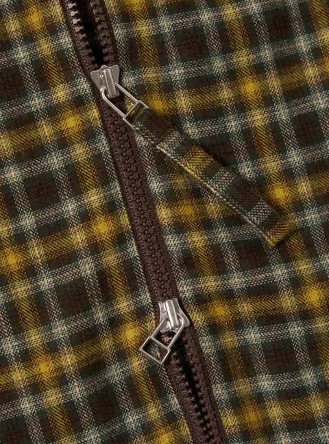 Universal Works 33559 Zip Shirt In Brown