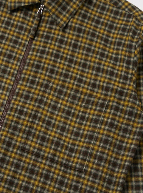 Universal Works 33559 Zip Shirt In Brown