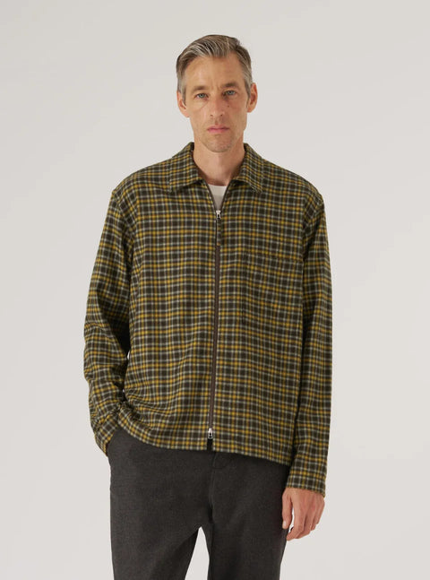 Universal Works 33559 Zip Shirt In Brown