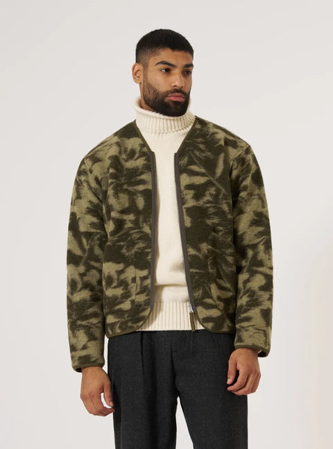 Universal Works 33601 Zip Liner Jacket In Green/Pale Green