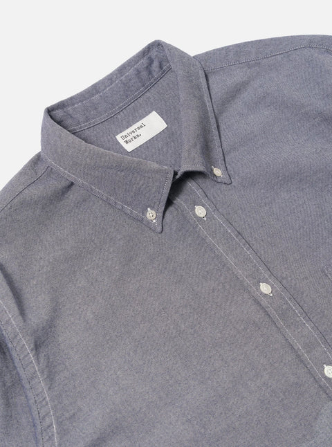 Universal Works 33662 Neptune Cotton Lazy Day Shirt In Navy