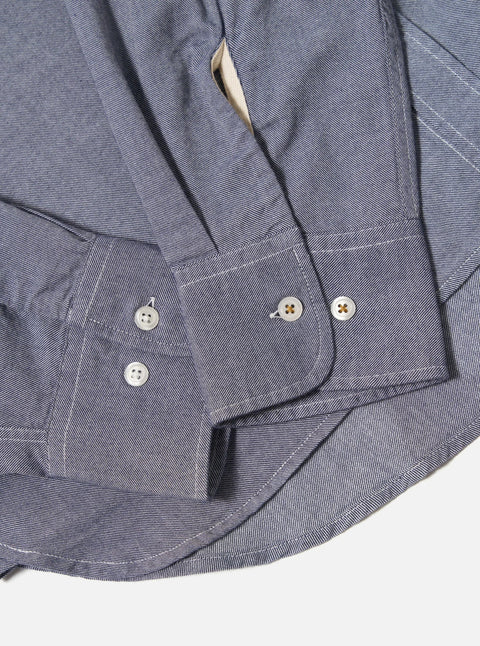 Universal Works 33662 Neptune Cotton Lazy Day Shirt In Navy