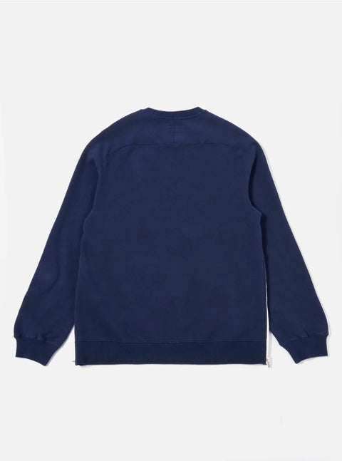 Universal Works 34189 Billy Sweat Brush Back Sweat In Navy