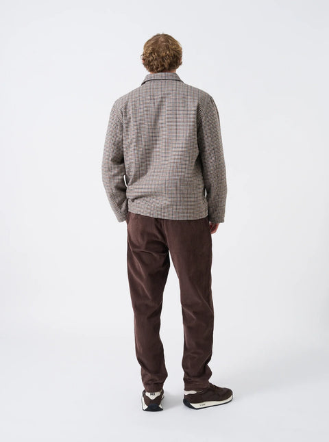 Universal Works 35111 Lester Dogtooth Franck Jacket In Taupe