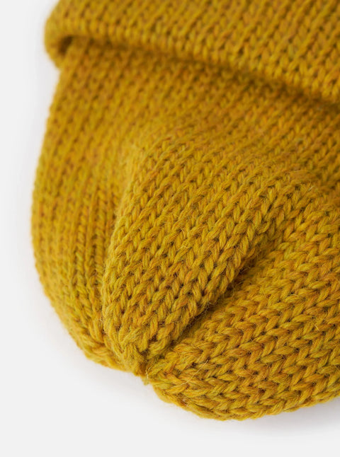 Universal Works 35350 British Wool Short Watch Cap In Mustard