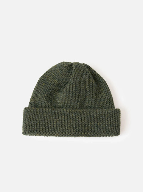 Universal Works 35350 British Wool Short Watch Cap In Olive