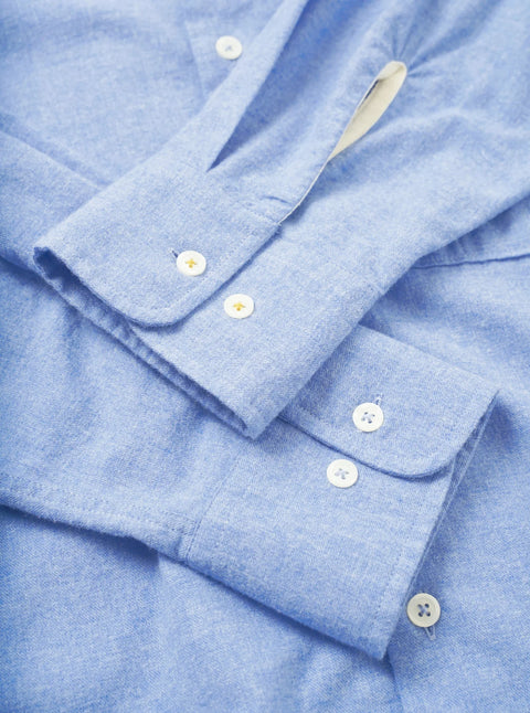 Universal Works 35565 Brushed Flannel Square Pocket Shirt In Blue