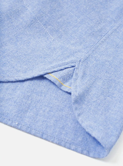 Universal Works 35565 Brushed Flannel Square Pocket Shirt In Blue