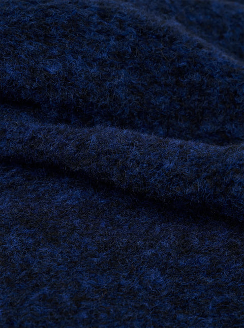 Universal Works 35702 Bouclet Fleece Lancaster Gilet In Blue