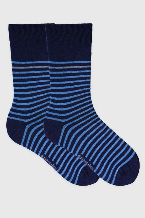 Armor Lux 40402 Socks In Navire/Teal/Gris Argent