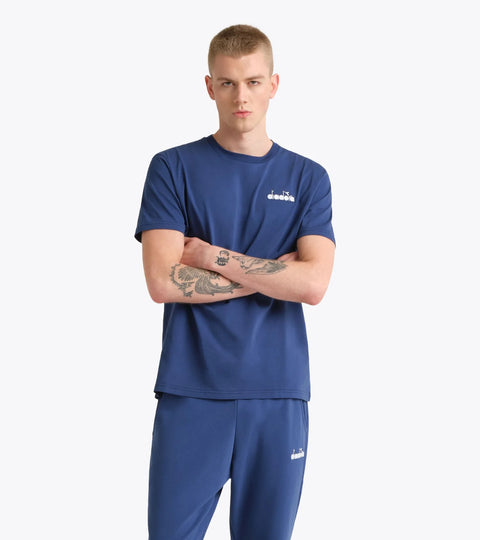 Diadora T-Shirt SS Logo In Navy Peony
