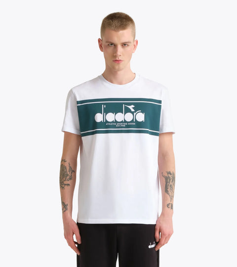 Diadora T-Shirt SS Logo In Optical White/Shaded Spruce