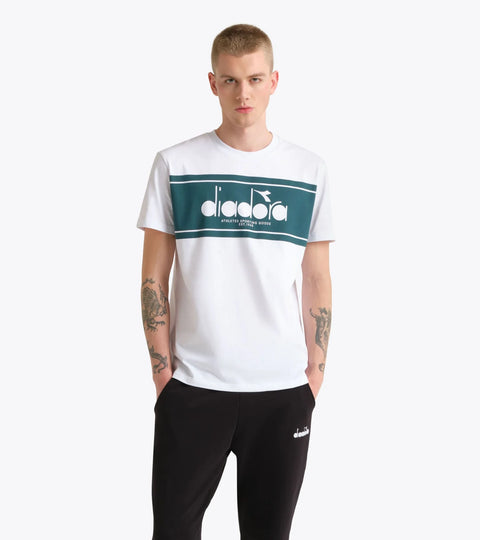 Diadora T-Shirt SS Logo In Optical White/Shaded Spruce