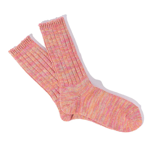 Anonymous Ism 5 Colour Mix Crew Sock In Orange