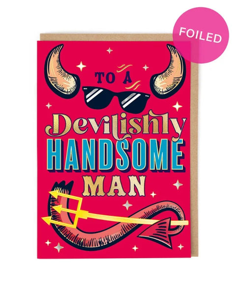 Cath Tate Cards HF2210 Devilishly Hadsome Valentine