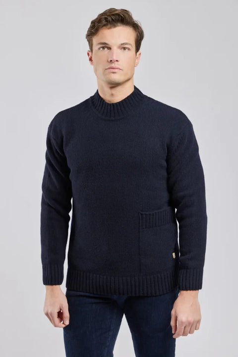 Armor Lux 75917 High neck Sweater In Navire