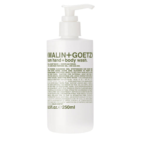 Malin+Goetz HW-228-250 Rum Hand + Body Wash 8.5oz/250ml