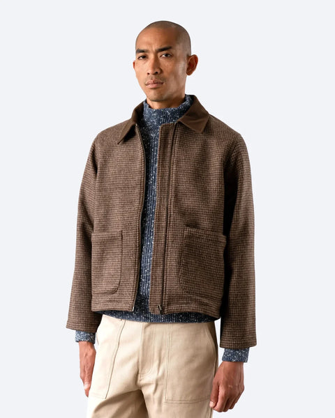 Far Afield AFJK380 Josef Jacket In Brown Check