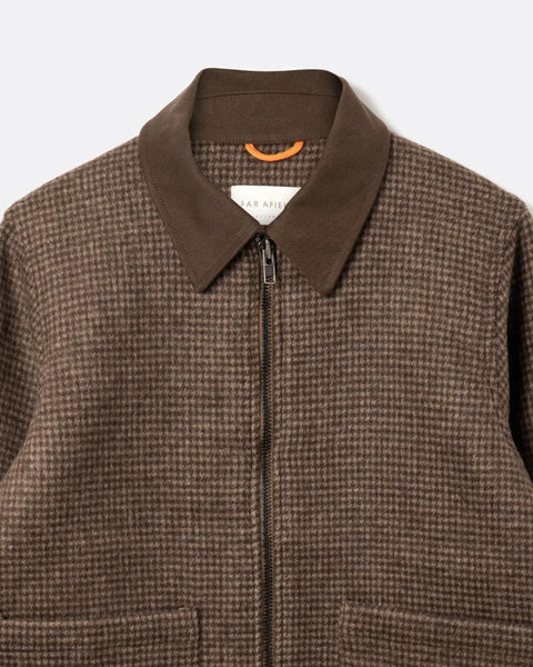 Far Afield AFJK380 Josef Jacket In Brown Check