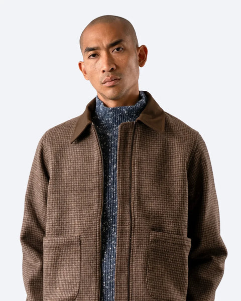 Far Afield AFJK380 Josef Jacket In Brown Check