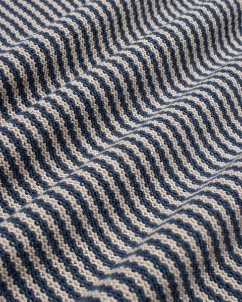 Far Afield AFKN723 Newport Knitted Top In Blue / Sand - Stripe