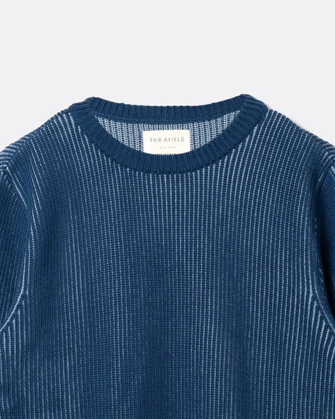 Far Afield AFKN780 Hamish Ribbed Knit In Blue