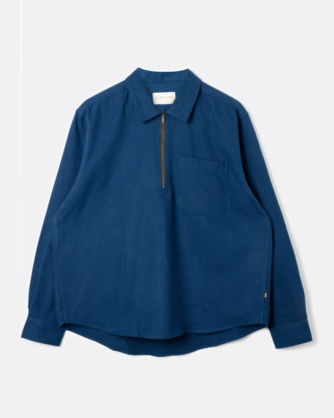 Far Afield AFS1044 Day Shirt - Half Zip In Blue