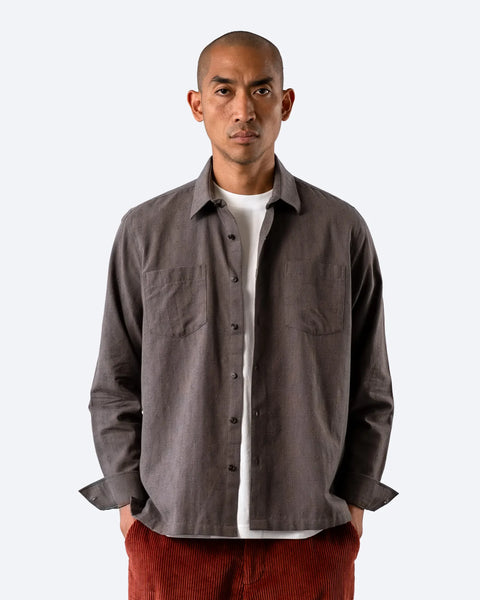 Far Afield AFS1055 Classic Shirt - Folk Man In Light Grey