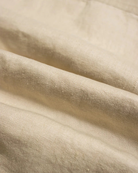 Far Afield AFSHT112 Double Pleats Short In Washed Linen Peyote Sand