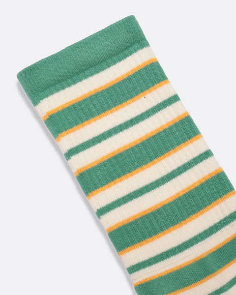 Far Afield AFSK211 Ribbed Stripe Sock In Frosty Green