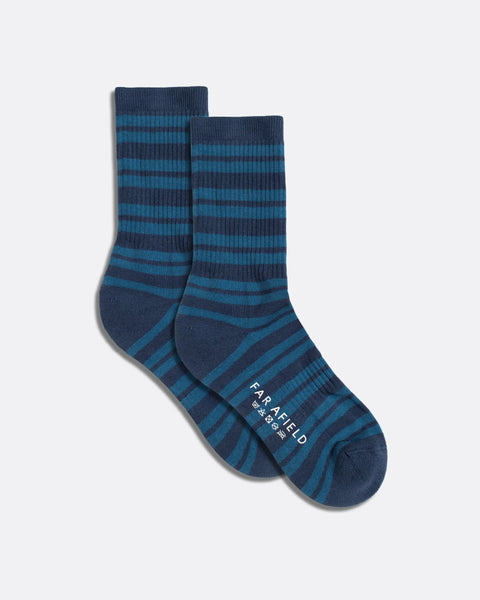 Far Afield AFSK227 Ribbed Stripe In Navy/Blue