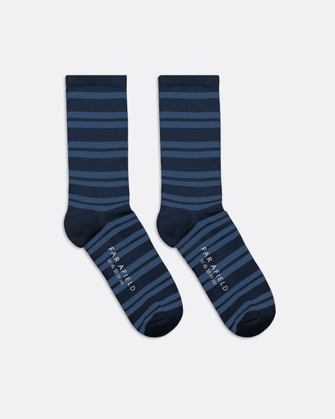 Far Afield AFSK227 Ribbed Stripe In Navy / Blue