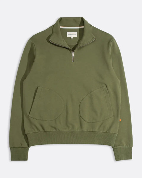 Far Afield AFSWFUND04 Funnel Neck Sweatshirt In Green