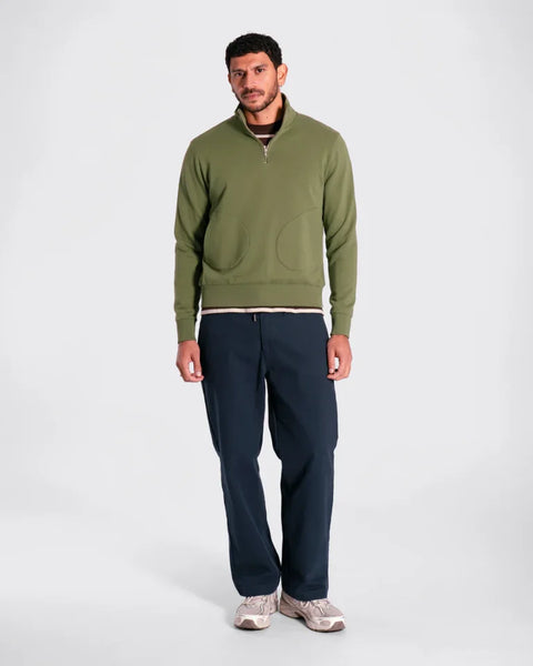 Far Afield AFSWFUND04 Funnel Neck Sweatshirt In Green