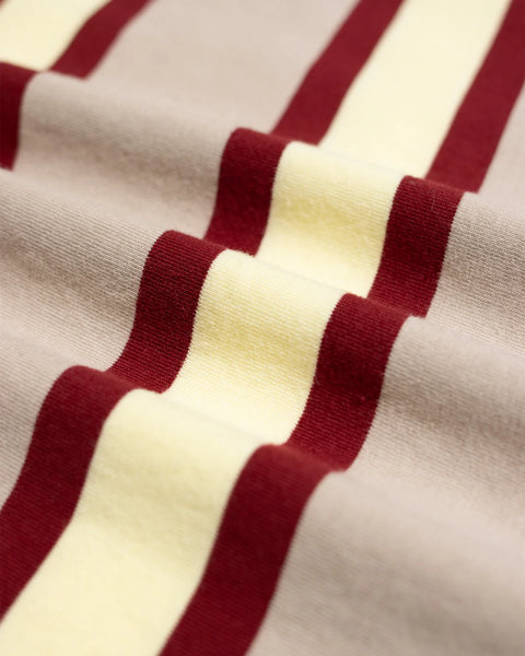 Far Afield AFTS311 Crewneck T Shirt Yarn Dyed Stripes In Peyote Sand/Multi