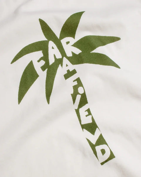 Far Afield AFTS325 Graphic Short Sleeved T-Shirt In White - FA Palm