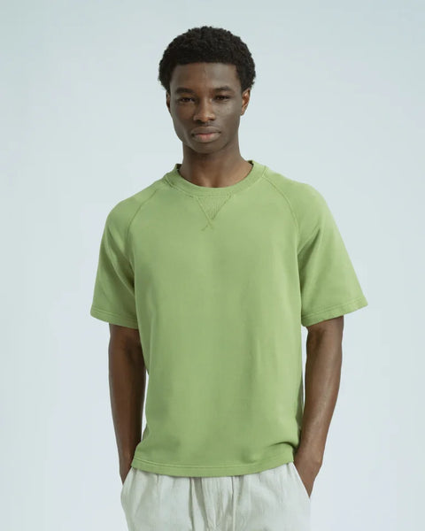 Far Afield AFTS341 Edmond Short Sleeved Sweatshirt In Green