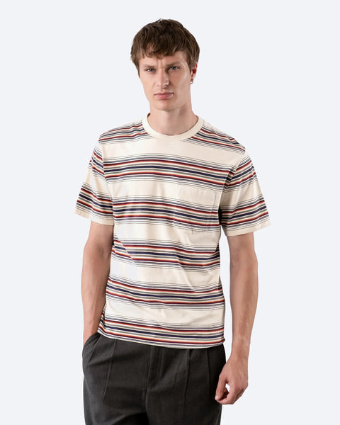 Far Afield AFTS344 Crewneck Short Sleeved T-Shirt In Sand/Multi-