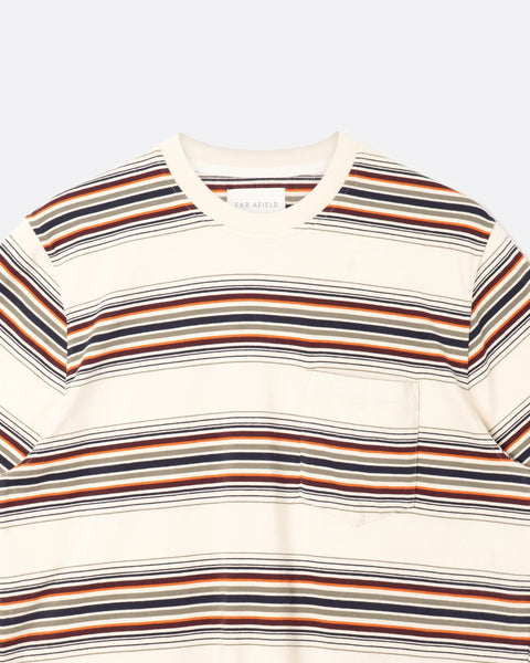 Far Afield AFTS344 Crewneck Short Sleeved T-Shirt In Sand/Multi-