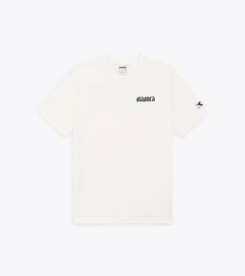 Diadora T-Shirt SS Athletic Logo In Optical White/Black
